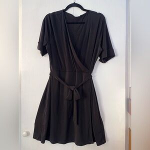 Elegant Black Wrap Dress